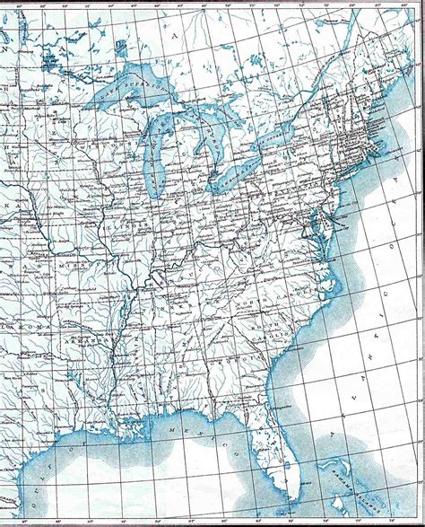 US Map with Latitude and Longitude